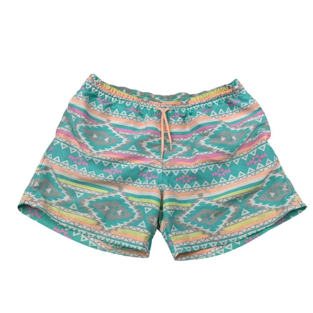 Chubbies Aztec Swim Trunks Mens Large Geometric Southwestern Shorts Pool Beach